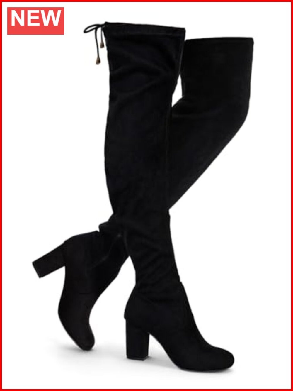 Women's Faux Suede Over the Knee Thigh High Boots Block Heel